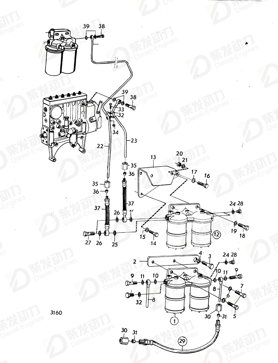 volvo penta Fitting nut 956983 Drawing volvo penta Fitting nut 956983 Drawing